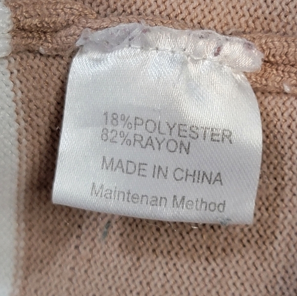 ZESICA Women's Size Medium Long Sleeve Crewneck Stripe Crop Sweater - Picture 5 of 10